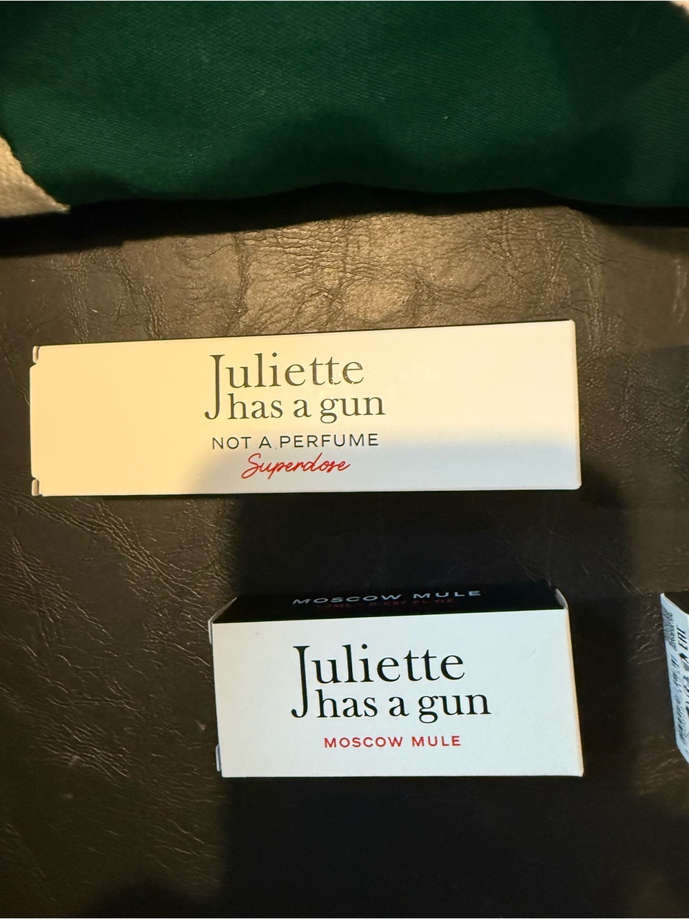 Juliette Has a Gun Green Canvas Bag and Samples - Picture 5 of 5